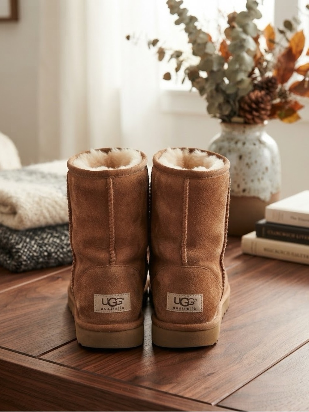 UGG Classic Short Shearling Boots - Brown